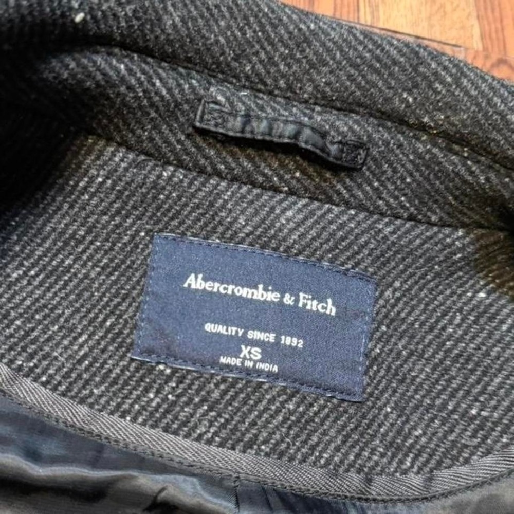 Abercrombie&Fitch Grey Wool Blend Double Breasted Coat XS - Picture 3 of 7